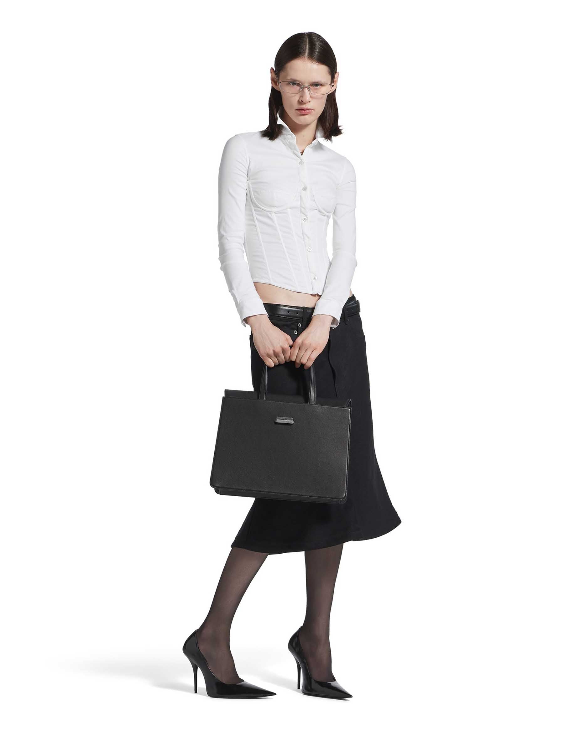 Outlet online Balenciaga Mujer Camisa Corsé color Blanco sku 701-002358 01 - Foto 2