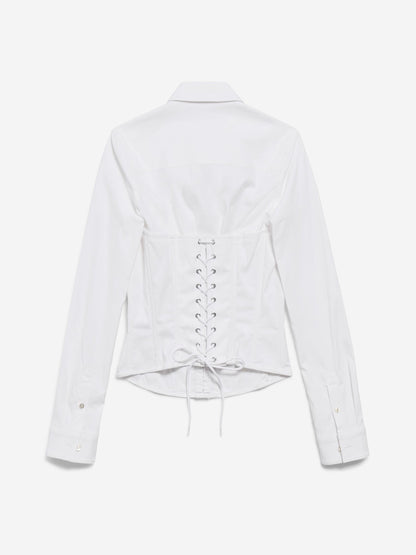 Outlet online Balenciaga Mujer Camisa Corsé color Blanco sku 701-002358 01 - Foto 3