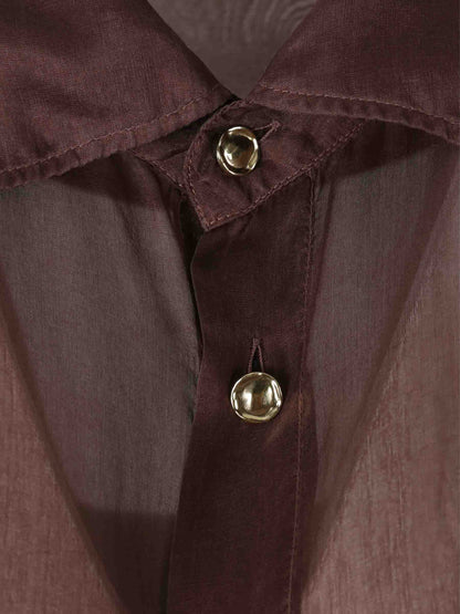 Outlet online Darkpark Mujer Camisa Seda Keanu color Marrón Oscuro sku 701-002359 01 - Foto 3