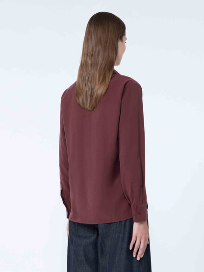 Outlet online Max Mara Mujer Blusa Seda color Burdeos sku 701-002360 01 - Foto 3