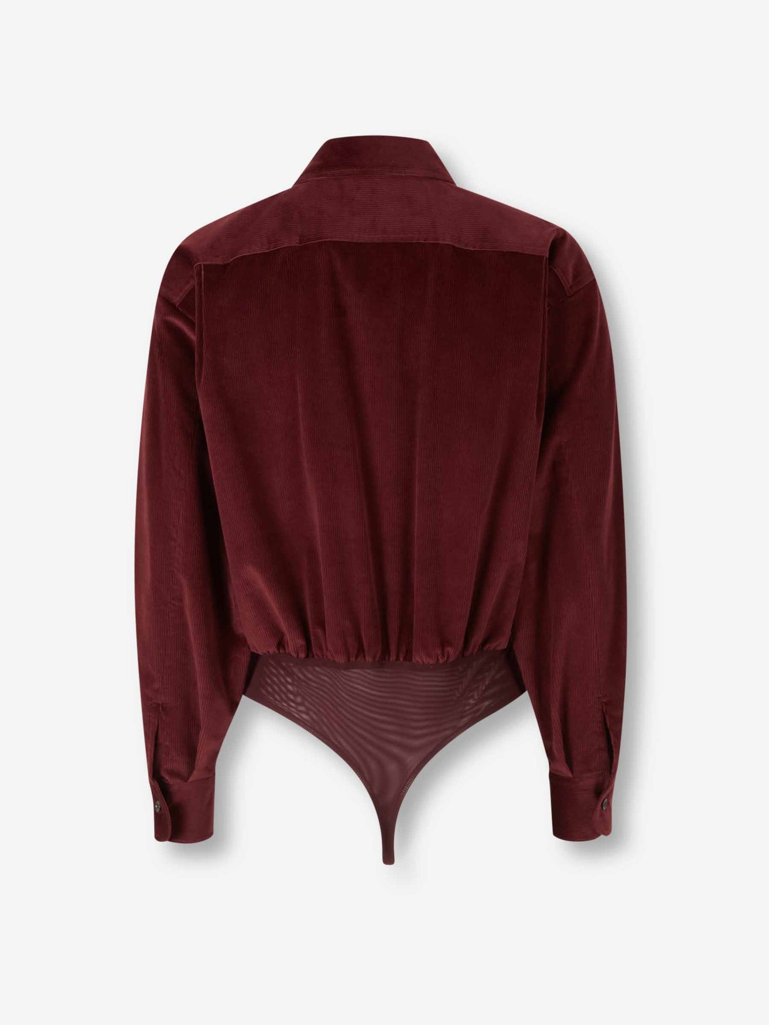 Outlet online Max Mara Mujer Body Camisa Terciopelo color Burdeos sku 701-002362 01 - Foto 2