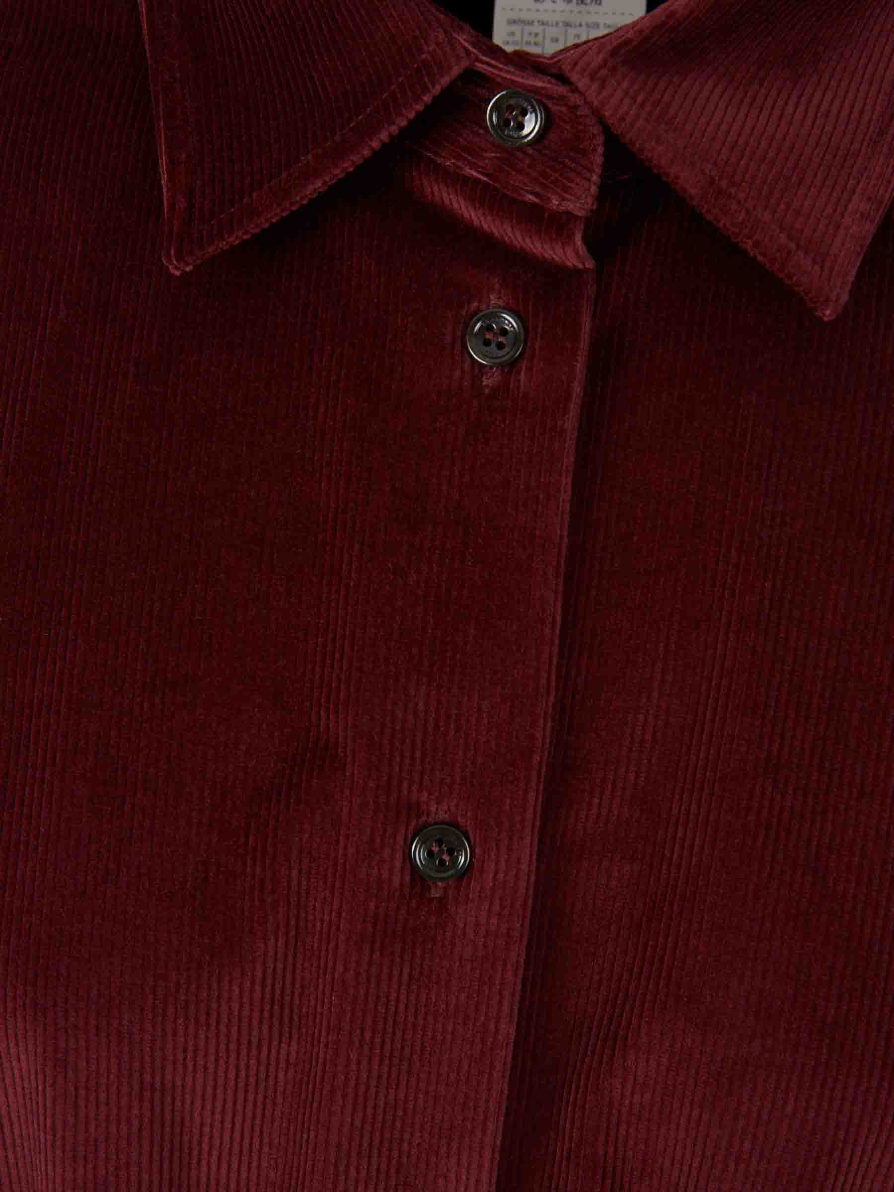 Outlet online Max Mara Mujer Body Camisa Terciopelo color Burdeos sku 701-002362 01 - Foto 3