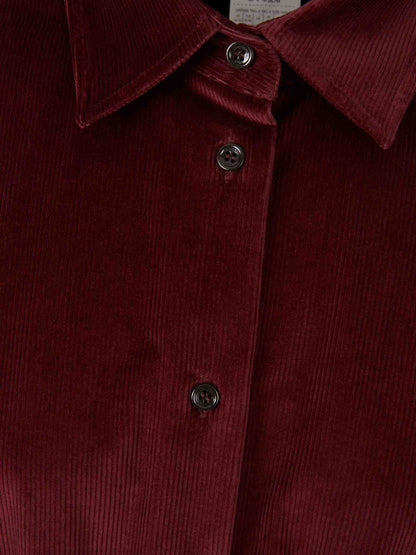 Outlet online Max Mara Mujer Body Camisa Terciopelo color Burdeos sku 701-002362 01 - Foto 3