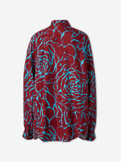 Dries Van Noten Mujer Barcelona Blusa Fluido Motivo Gráfico color Burdeos sku 701-002380 01 - Foto 2
