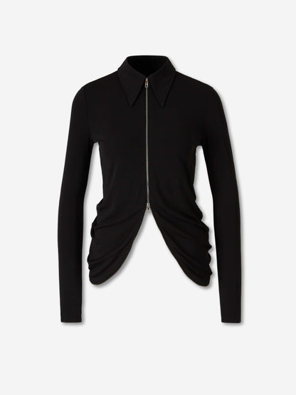 Outlet online Alexander Wang Mujer Camisa Drapeada Cremallera color Negro sku 701-002395 01 - Foto 1