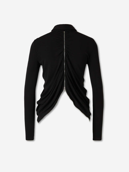 Outlet online Alexander Wang Mujer Camisa Drapeada Cremallera color Negro sku 701-002395 01 - Foto 2