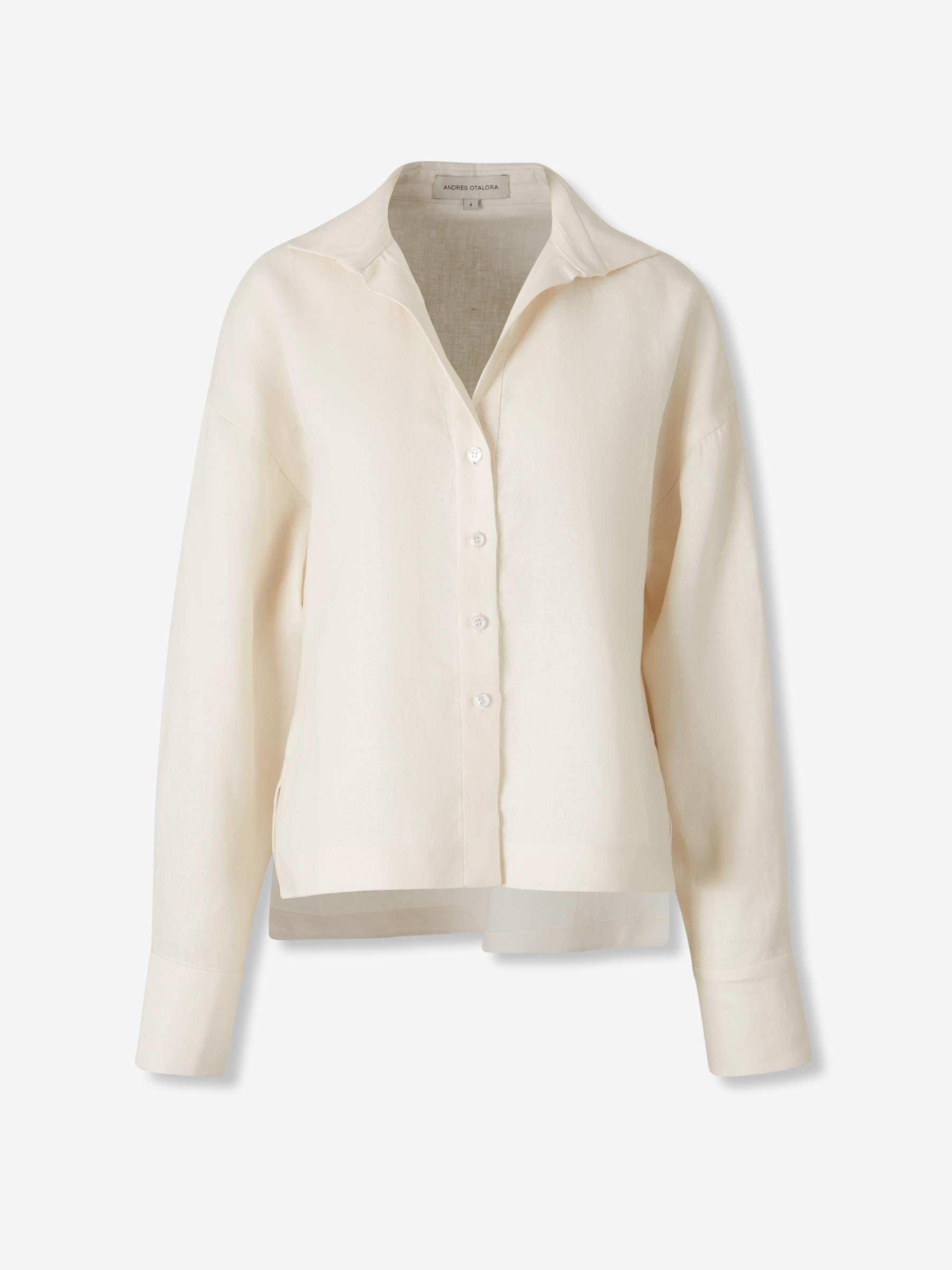 Outlet online Andres Otalora Mujer Camisa Si Sabes color Crema sku 701-002402 00 - Foto 1