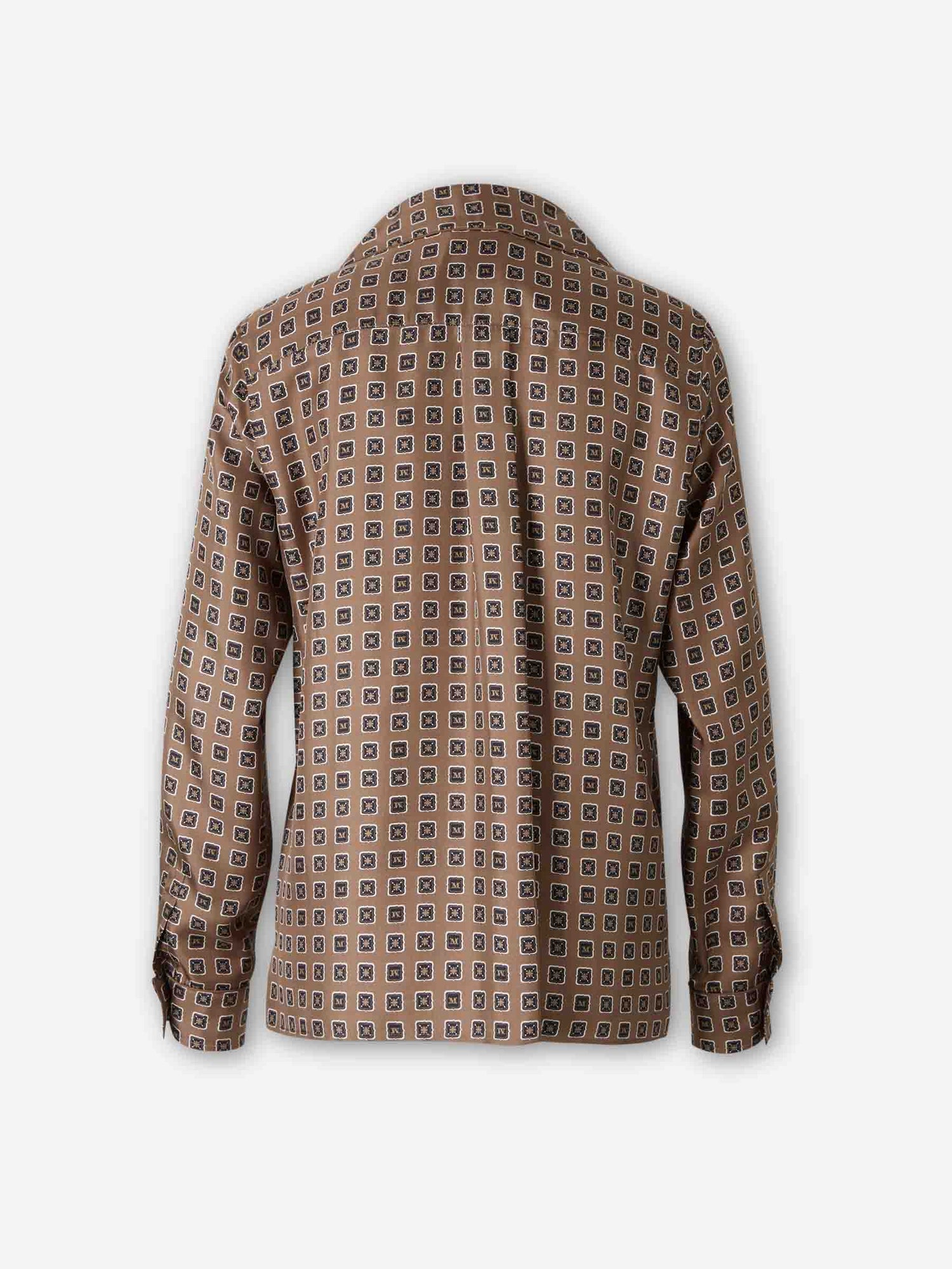 Outlet online Max Mara Mujer Camisa Seda Estampada color Marrón sku 701-002419 01 - Foto 2