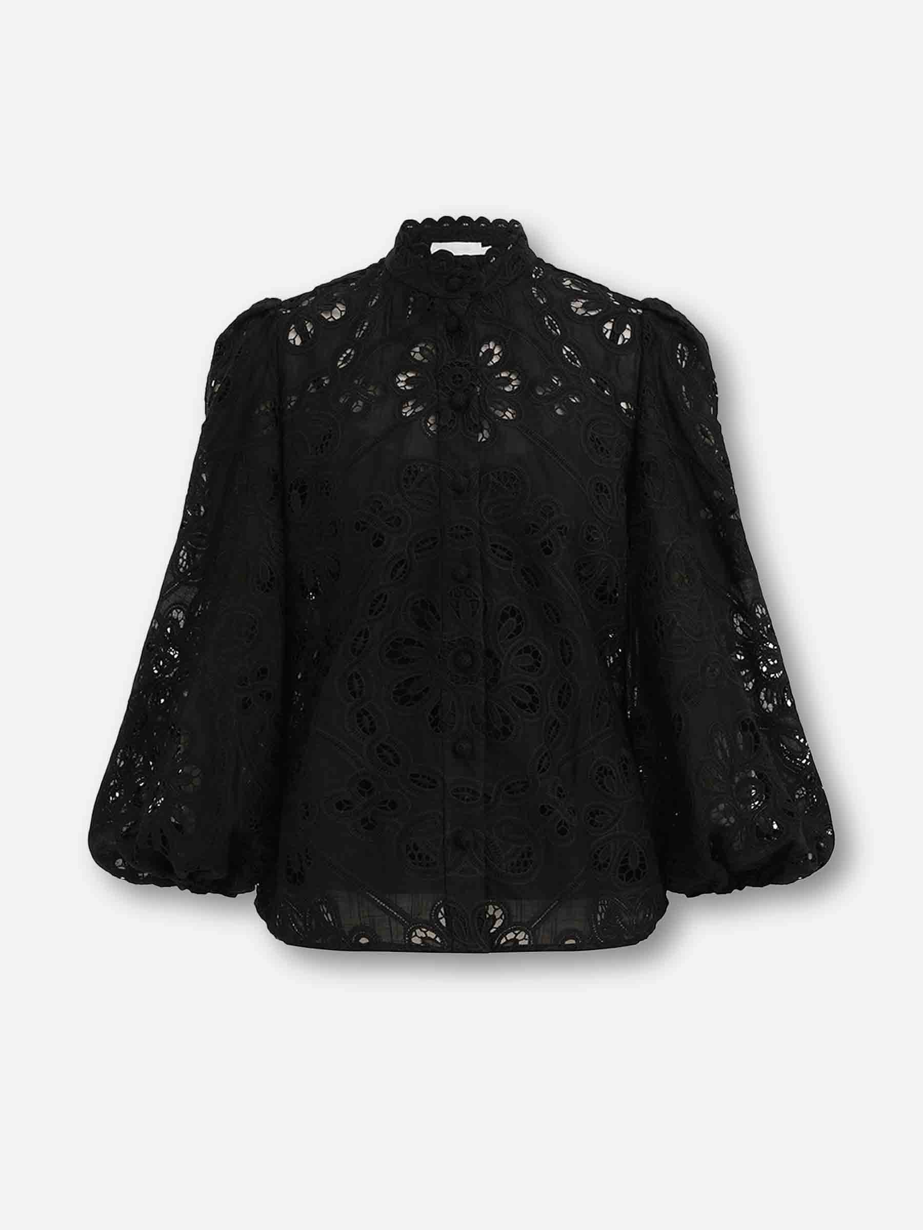 Outlet online Zimmermann Mujer Blusa Bordada Rhiannon color Negro sku 701-002427 01 - Foto 1