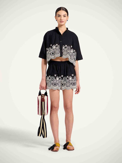 LaDoubleJ Mujer Barcelona Blusa Mini Foulard color Blanco Y Negro sku 701-002440 01 - Foto 2