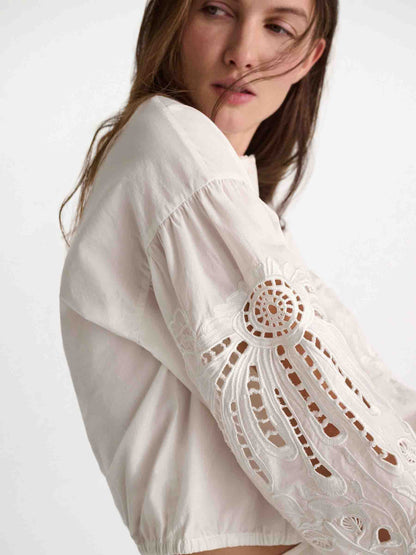 Dorothee Schumacher Mujer Barcelona Blusa Bordada Algodón color Blanco sku 701-002466 01 - Foto 4