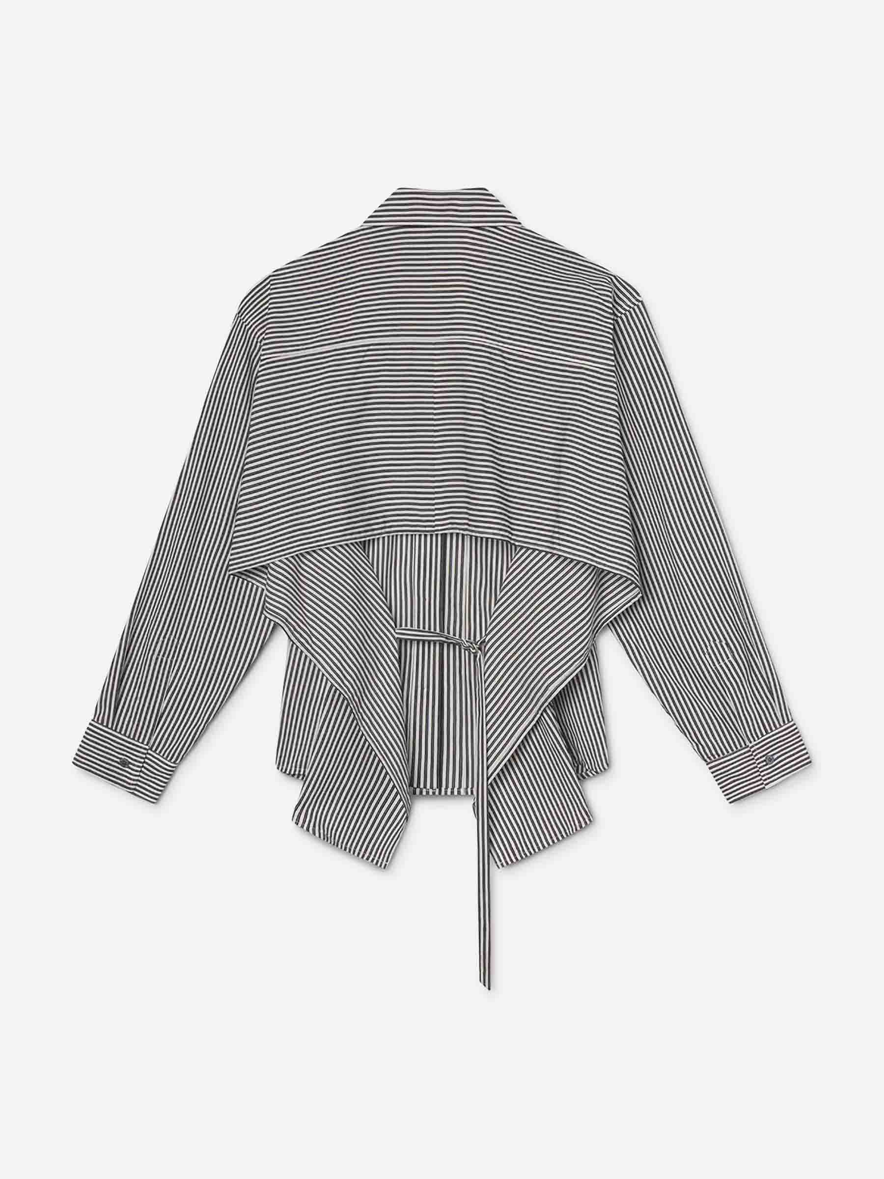 Outlet online Agolde Mujer Camisa Listada Theo color Blanco Y Negro sku 701-002471 01 - Foto 3