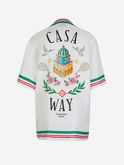 Outlet online Casablanca Mujer Camisa Seda Logo color Blanco sku 702-000438 01 - Foto 2