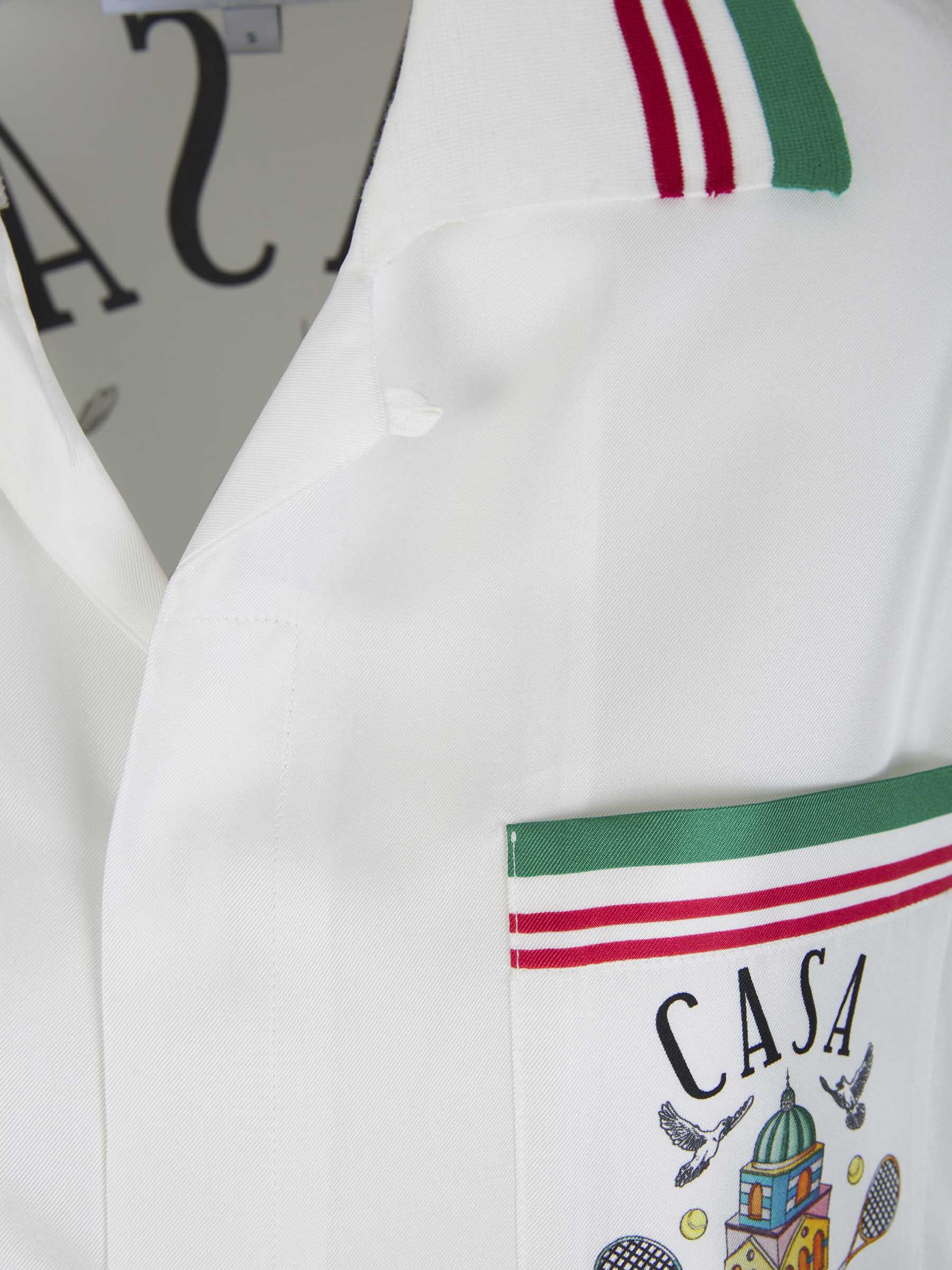 Outlet online Casablanca Mujer Camisa Seda Logo color Blanco sku 702-000438 01 - Foto 3