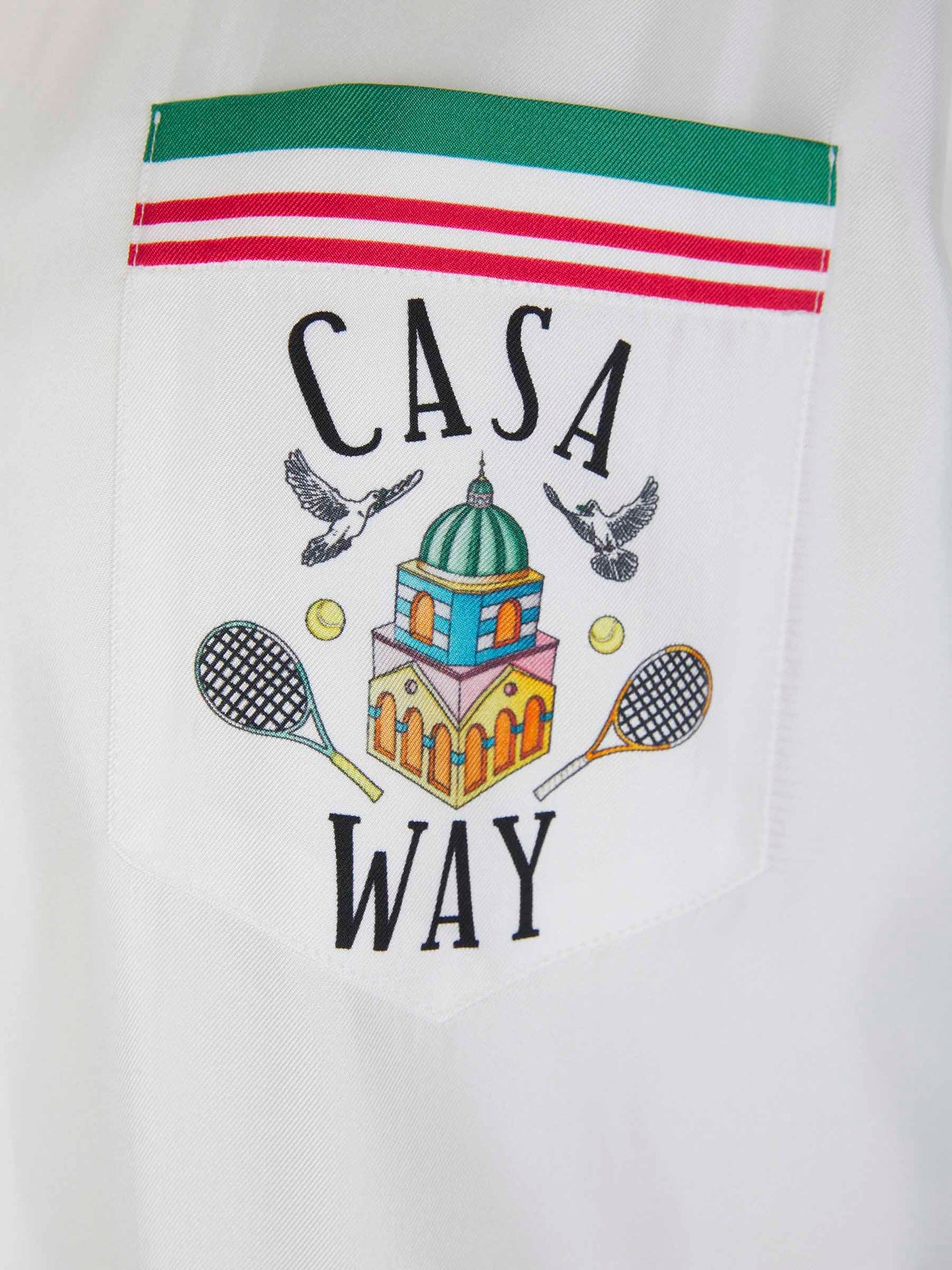 Outlet online Casablanca Mujer Camisa Seda Logo color Blanco sku 702-000438 01 - Foto 4