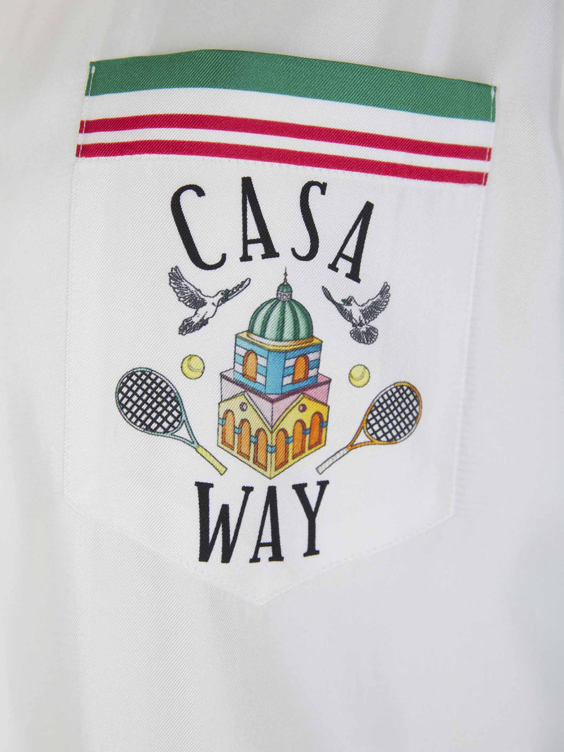 Outlet online Casablanca Mujer Camisa Seda Logo color Blanco sku 702-000438 01 - Foto 4