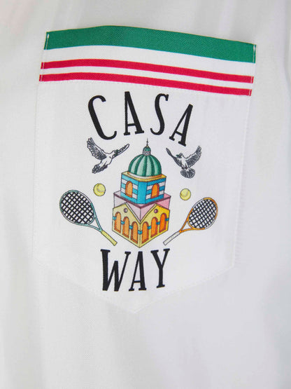 Outlet online Casablanca Mujer Camisa Seda Logo color Blanco sku 702-000438 01 - Foto 4