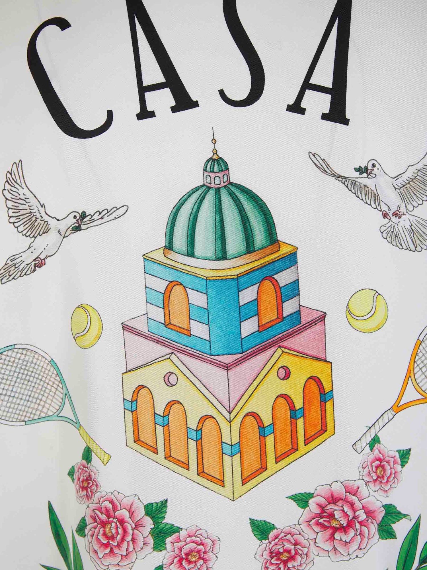 Outlet online Casablanca Mujer Camisa Seda Logo color Blanco sku 702-000438 01 - Foto 5