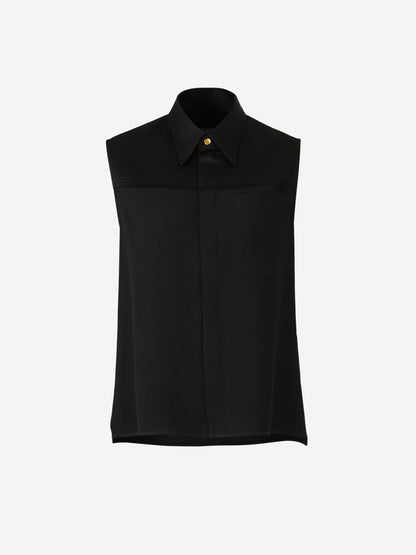 Ami Paris Mujer Barcelona Blusa Crepé Botones color Negro sku 702-000462 01 - Foto 1