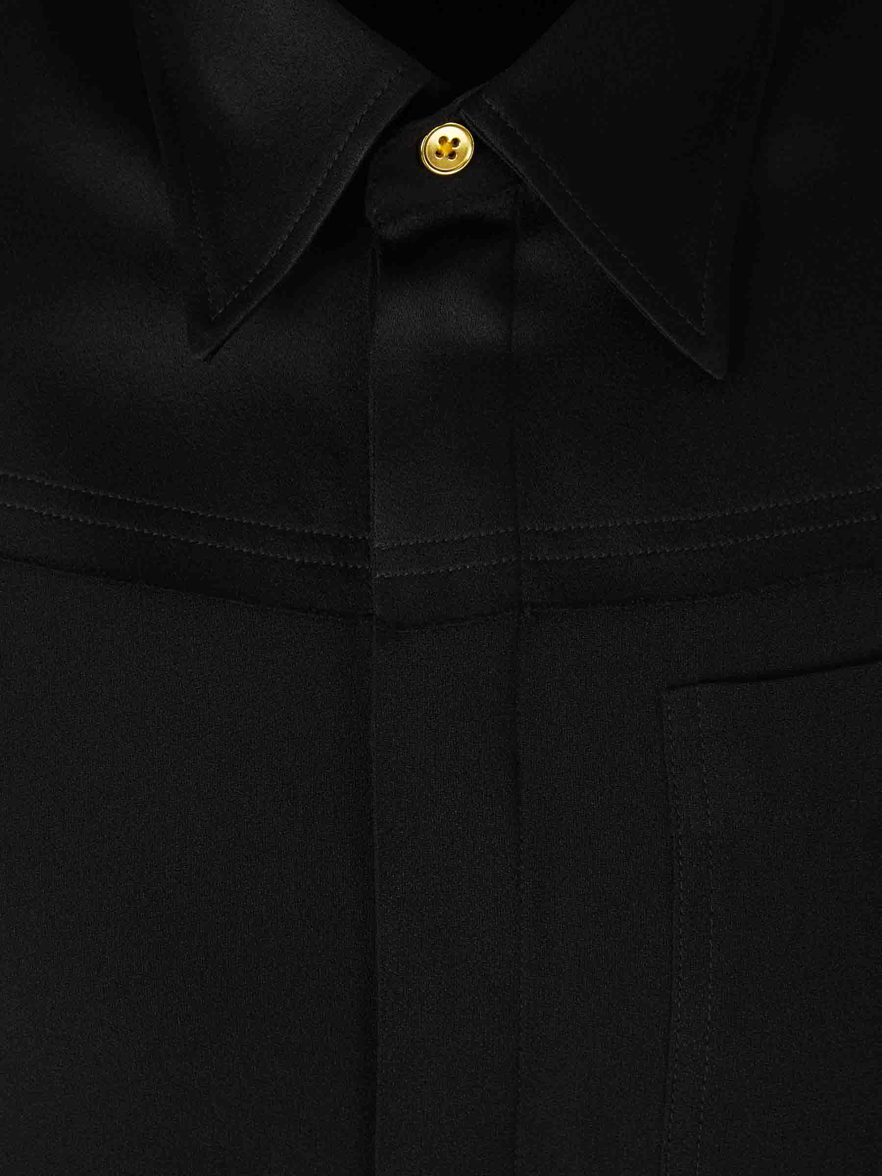 Ami Paris Mujer Barcelona Blusa Crepé Botones color Negro sku 702-000462 01 - Foto 3
