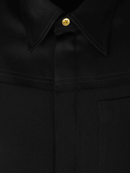 Ami Paris Mujer Barcelona Blusa Crepé Botones color Negro sku 702-000462 01 - Foto 3