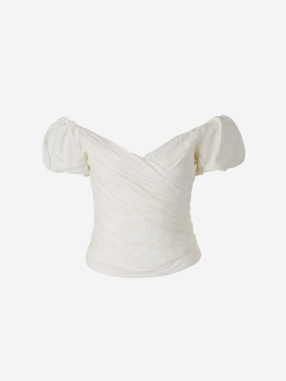 Outlet online Cult Gaia Mujer Blusa Helene Superior color Marfil sku 702-000469 01 - Foto 1