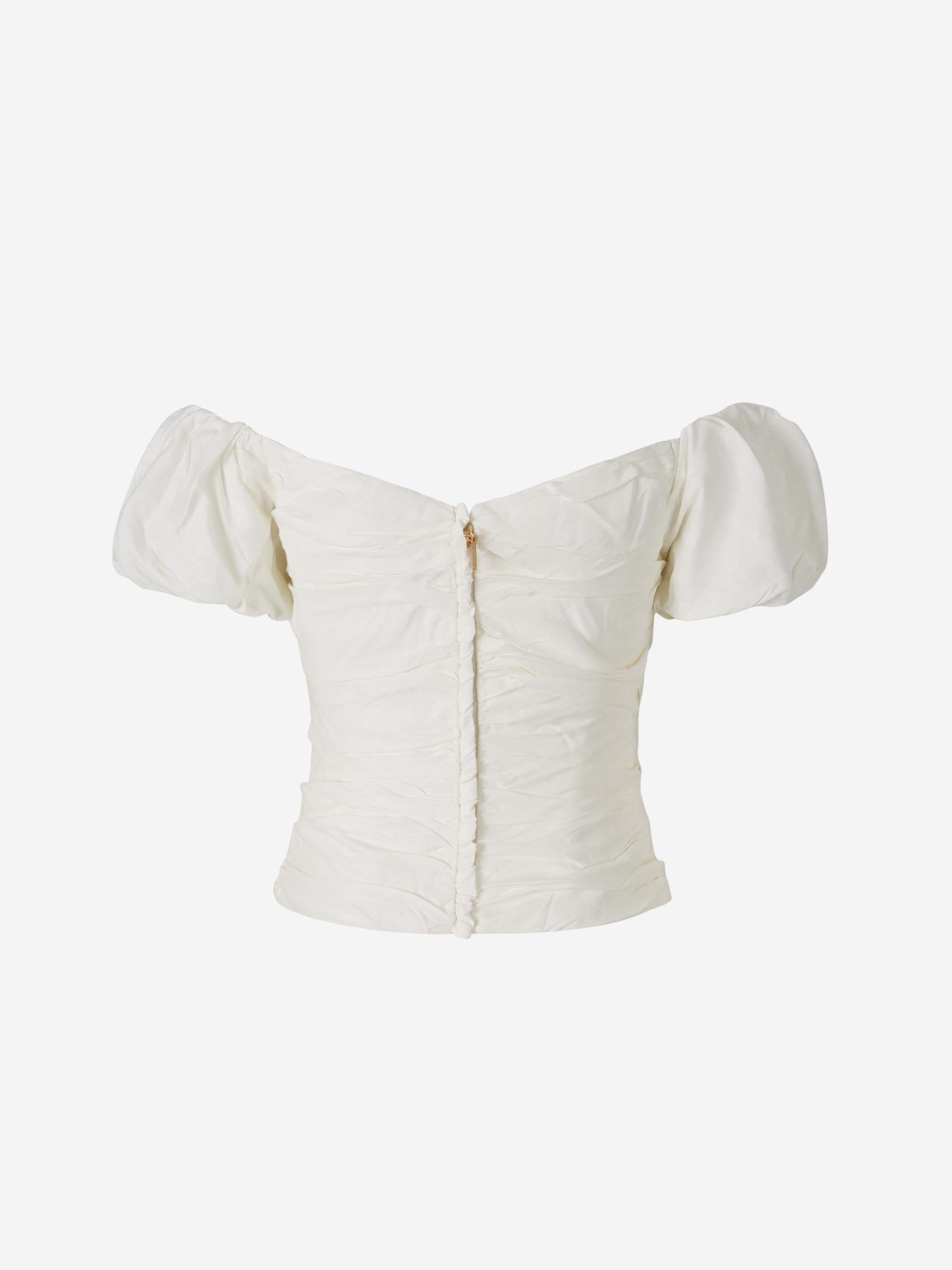 Outlet online Cult Gaia Mujer Blusa Helene Superior color Marfil sku 702-000469 01 - Foto 2