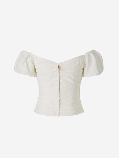 Outlet online Cult Gaia Mujer Blusa Helene Superior color Marfil sku 702-000469 01 - Foto 2