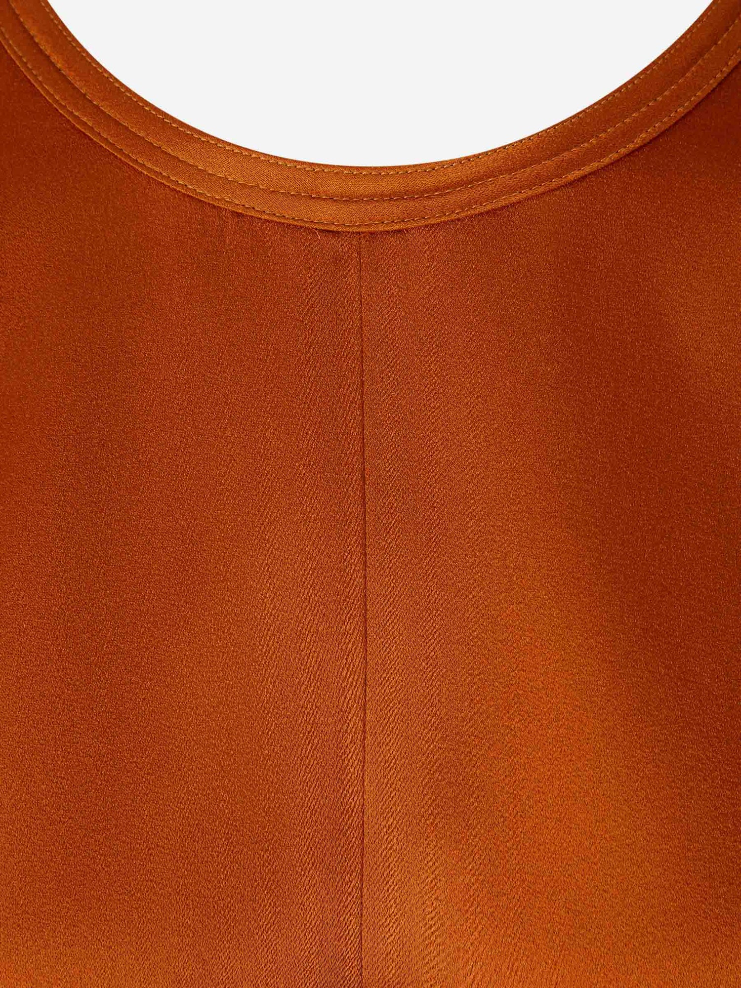 Outlet online Victoria Beckham Mujer Blusa Satén Drapeada color Naranja Oscuro sku 702-000504 01 - Foto 3