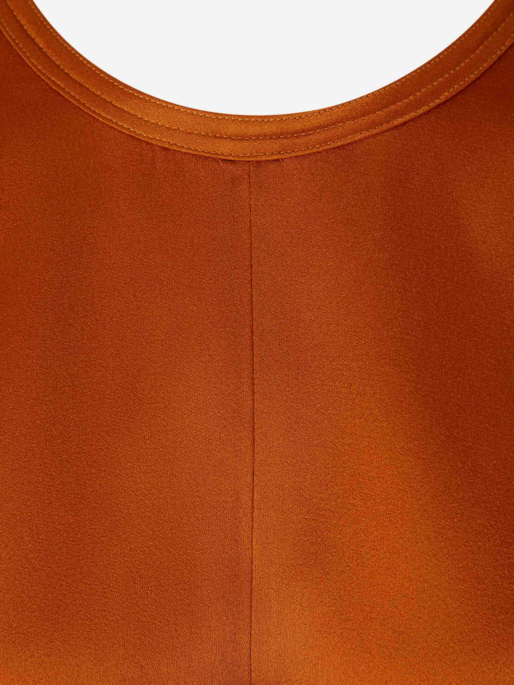 Outlet online Victoria Beckham Mujer Blusa Satén Drapeada color Naranja Oscuro sku 702-000504 01 - Foto 3
