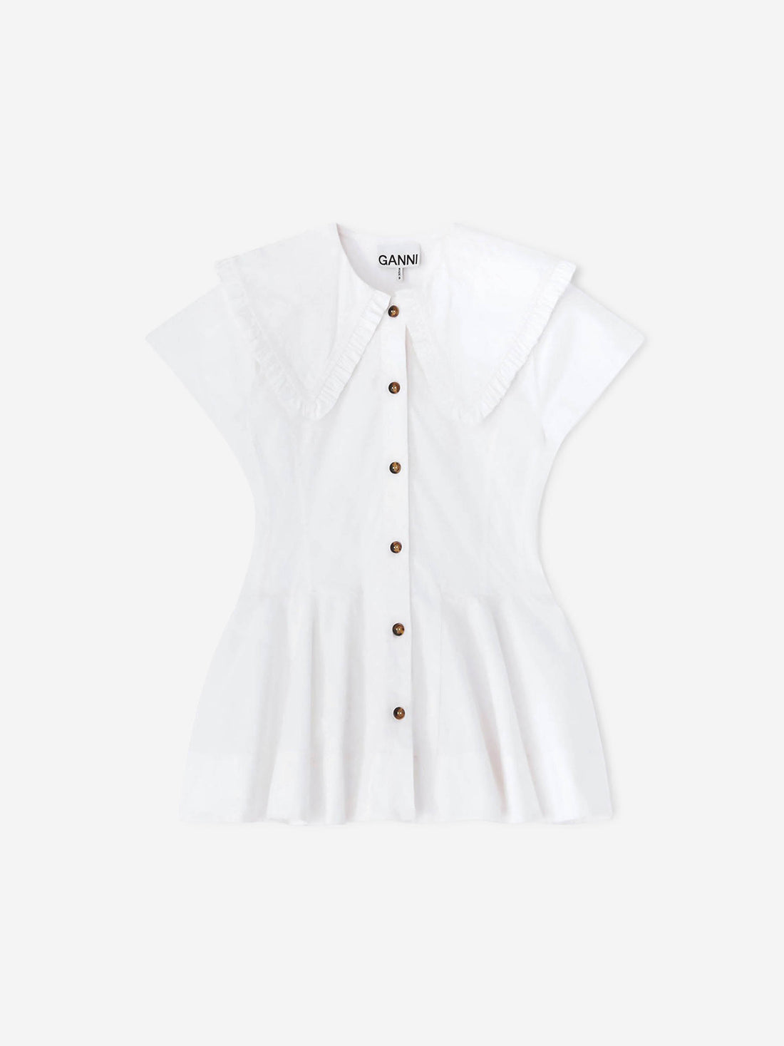 Outlet online Ganni Mujer Blusa Volantes color Blanco sku 702-000513 01 - Foto 1