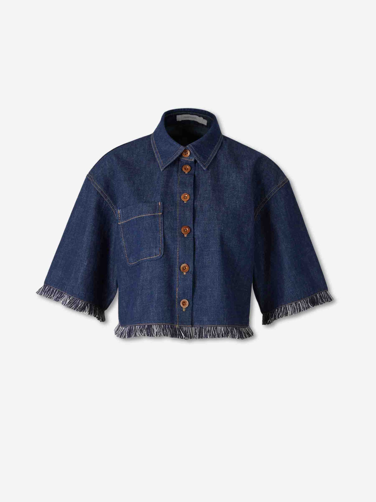 Outlet online Zimmermann Mujer Camisa Denim Rhiannon color Azul Denim sku 702-000515 01 - Foto 1