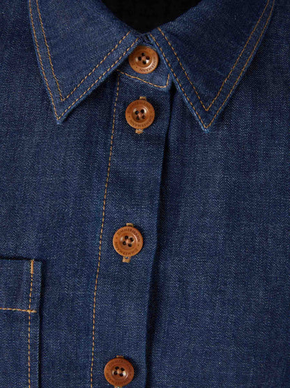 Outlet online Zimmermann Mujer Camisa Denim Rhiannon color Azul Denim sku 702-000515 01 - Foto 3