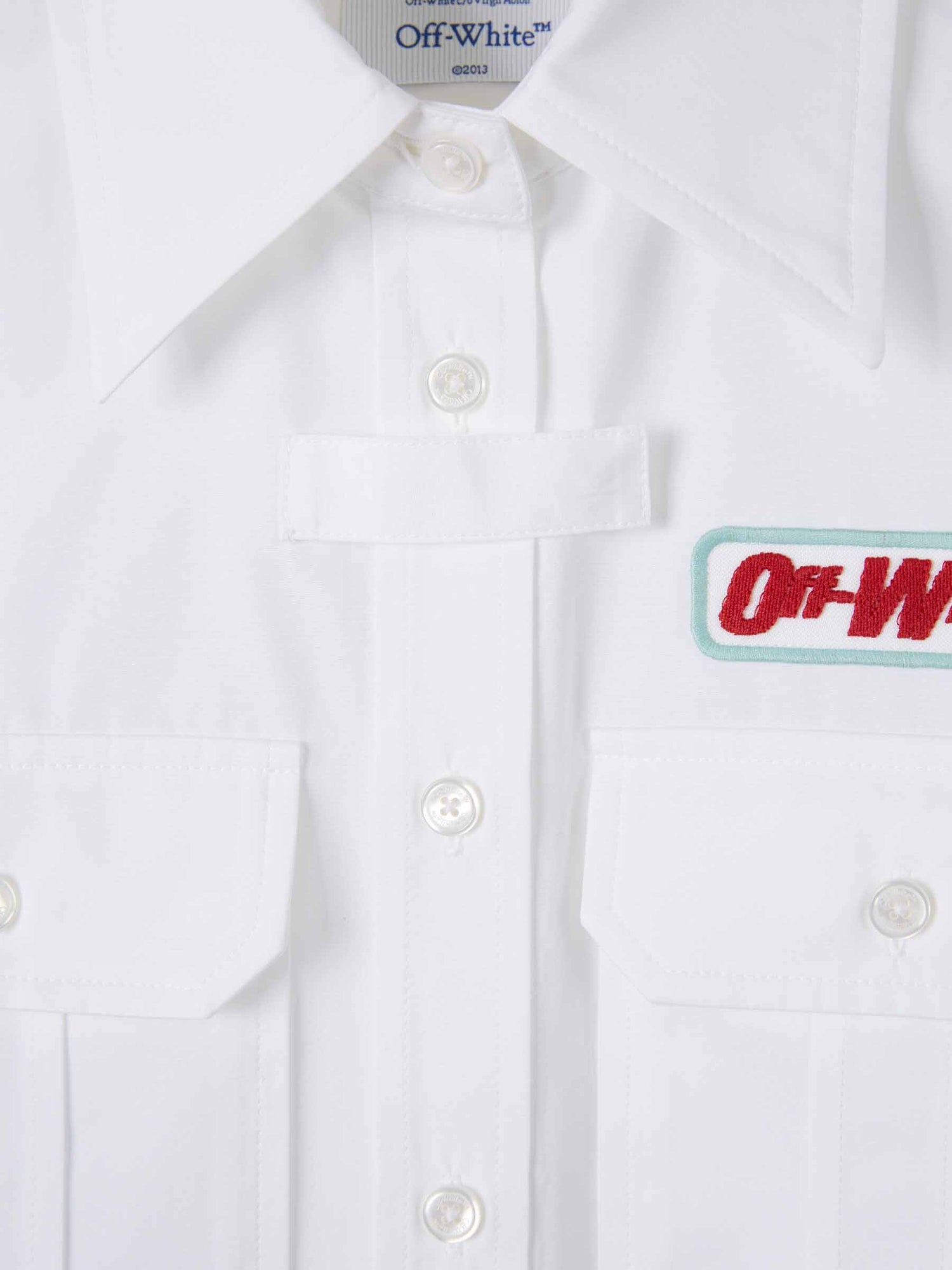 Off-White Mujer Barcelona Camisa Lisa Casual color Blanco sku 702-000516 01 - Foto 3