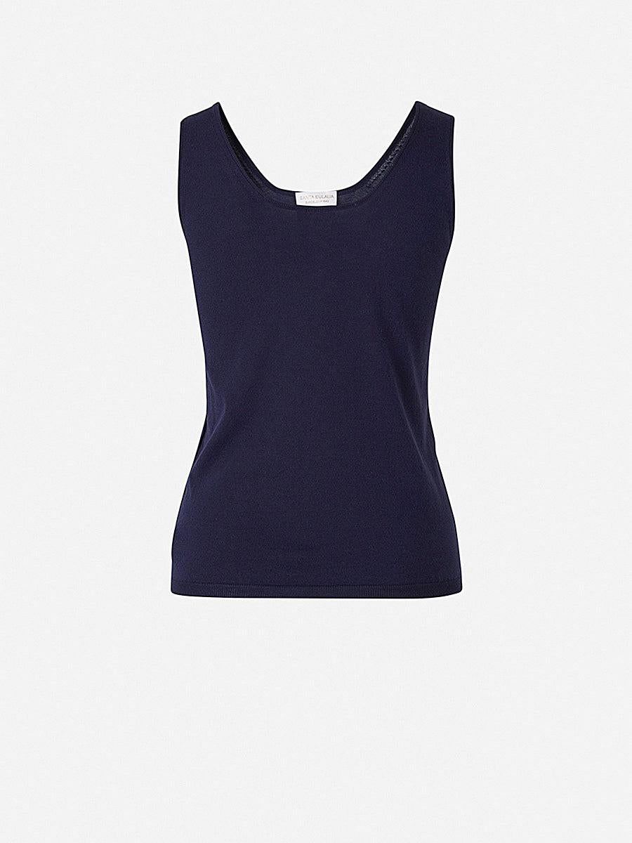 Outlet online Santa Eulalia Mujer Top Algodón color Negro sku 703-001604 04 - Foto 2