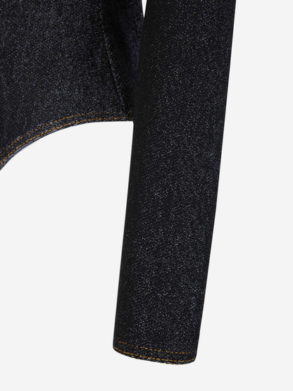 Outlet online Alaïa Mujer Body Elástico Denim color Azul Noche sku 703-002018 01 - Foto 4