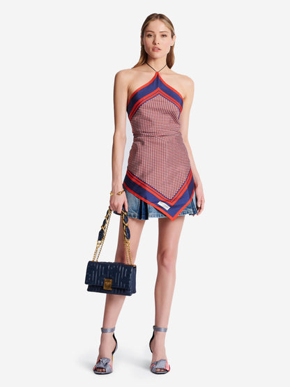 Outlet online Balmain Mujer Top Monograma Seda color Rojo sku 703-002027 01 - Foto 5