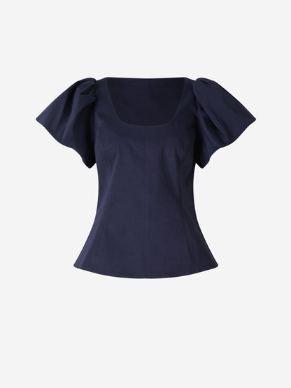 Outlet online Simkhai Mujer Top Manga Corta color Azul Noche sku 703-002068 01 - Foto 1