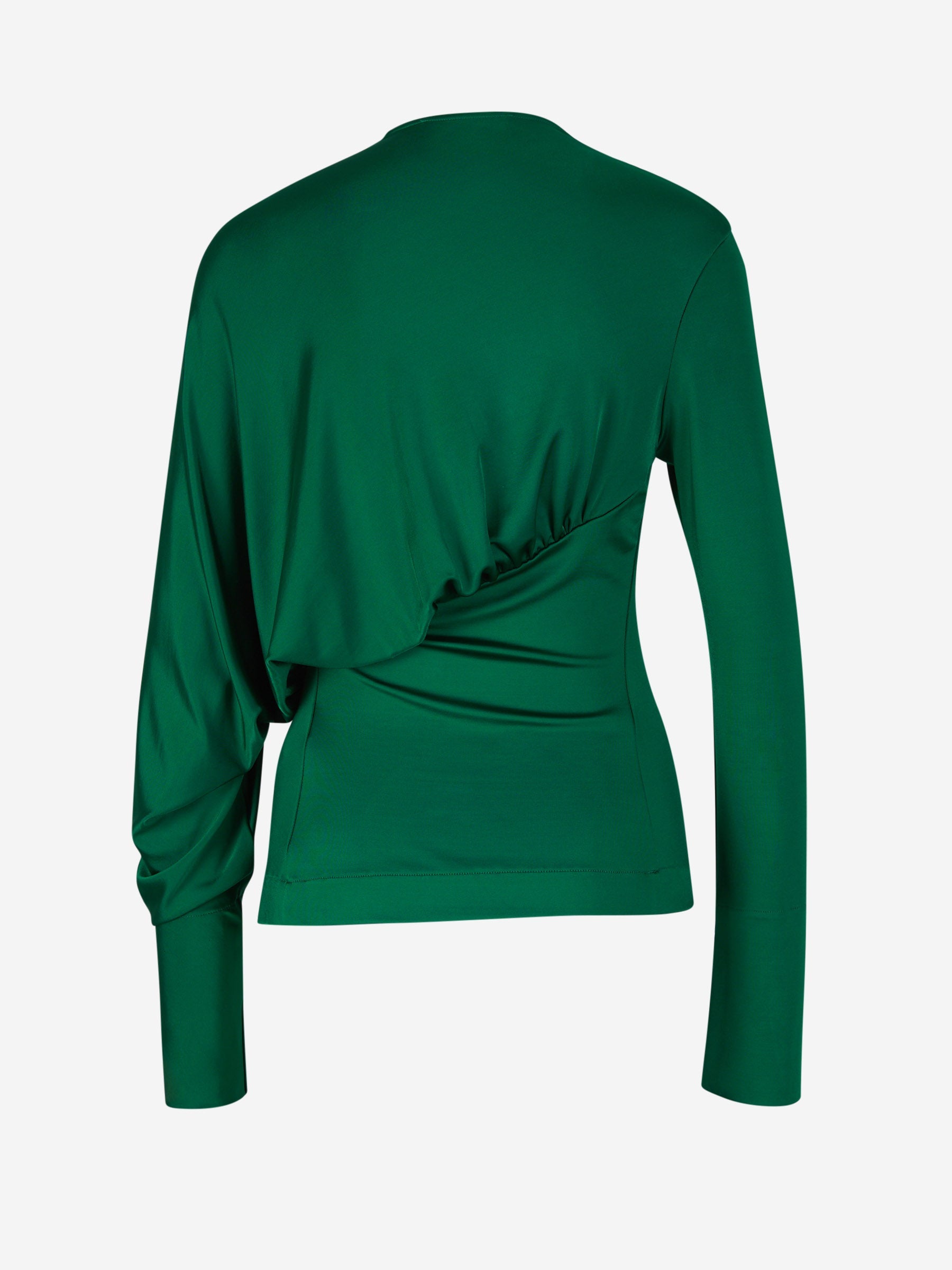 Outlet online Victoria Beckham Mujer Top Detalle Fruncido color Verde Oscuro sku 703-002081 01 - Foto 2