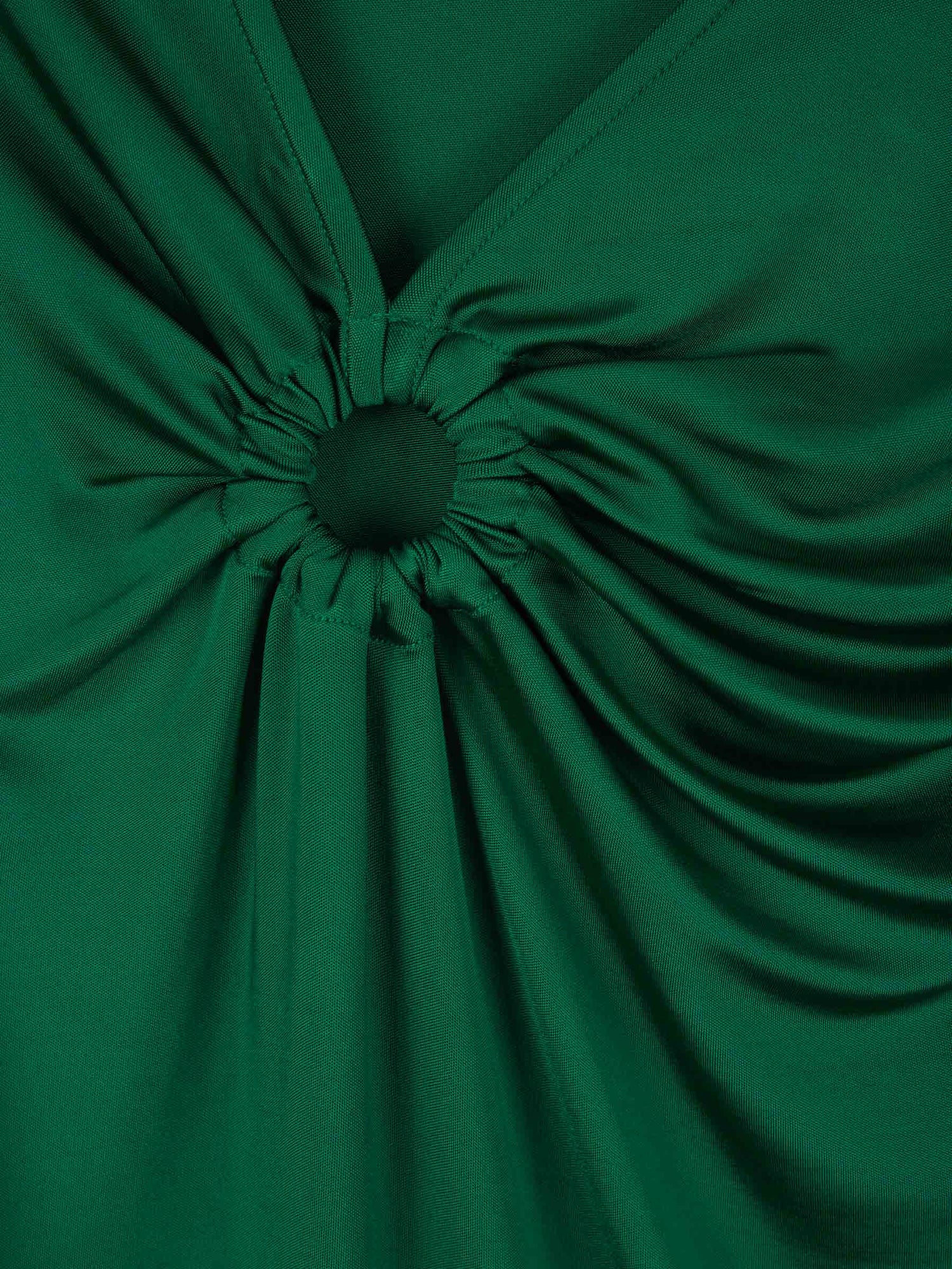 Outlet online Victoria Beckham Mujer Top Detalle Fruncido color Verde Oscuro sku 703-002081 01 - Foto 3