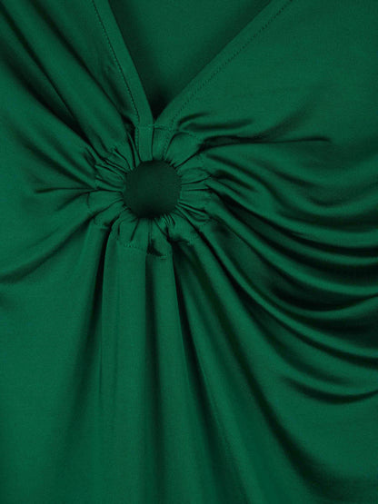 Outlet online Victoria Beckham Mujer Top Detalle Fruncido color Verde Oscuro sku 703-002081 01 - Foto 3