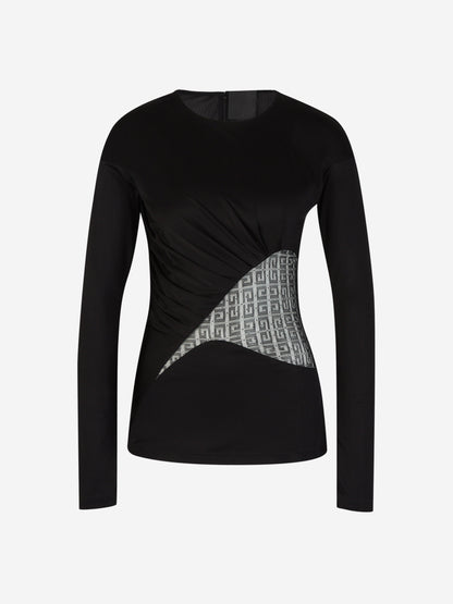 Outlet online Givenchy Mujer Top Drapeado 4G color Negro sku 703-002123 01 - Foto 1