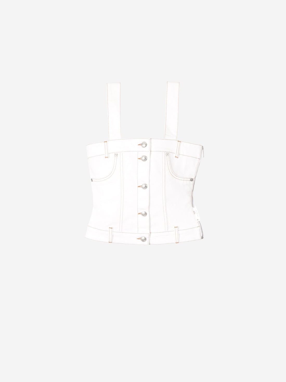 Off-White Mujer Barcelona Top Denim Pantalón color Blanco sku 703-002291 01 - Foto 1