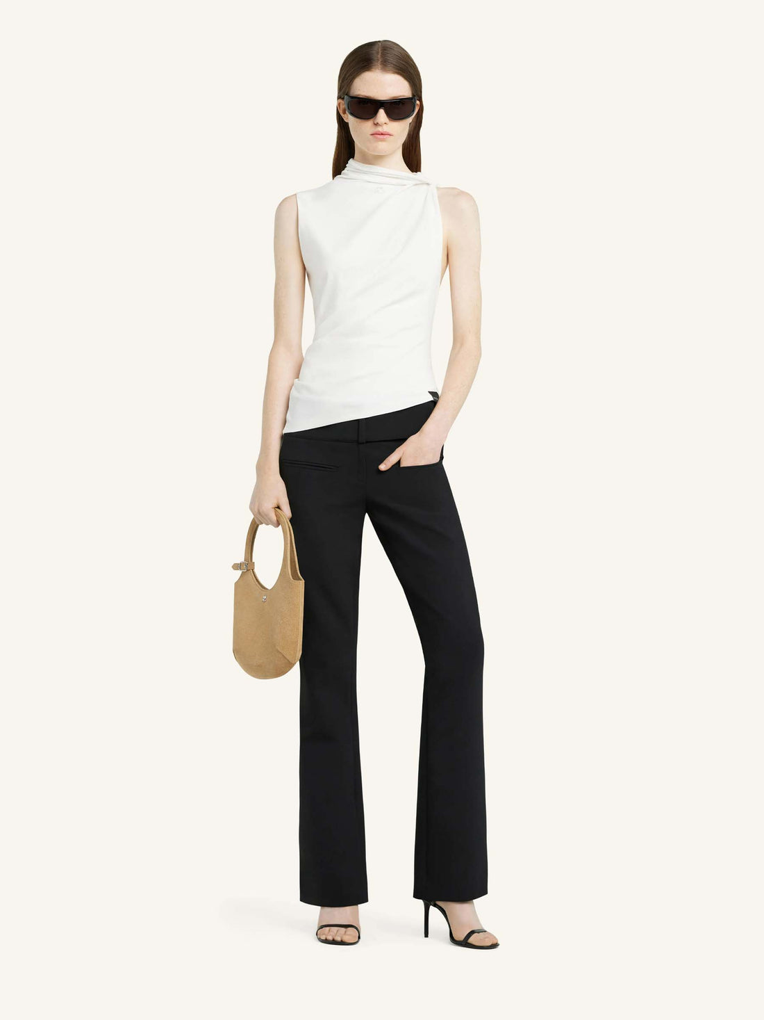 Courrèges Mujer Barcelona Top Drapeado Algodón color Blanco sku 703-002301 01 - Foto 2