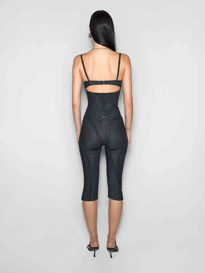 Mugler Mujer Barcelona Top Corsé Denim color Azul Denim Oscuro sku 703-002315 01 - Foto 2