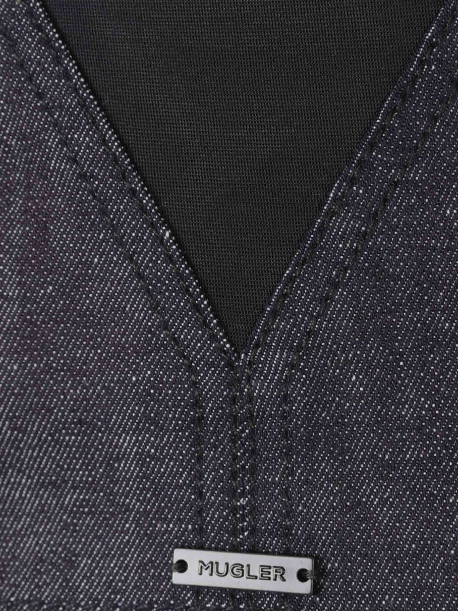 Outlet online Mugler Mujer Top Corsé Denim color Azul Denim Oscuro sku 703-002315 01 - Foto 5