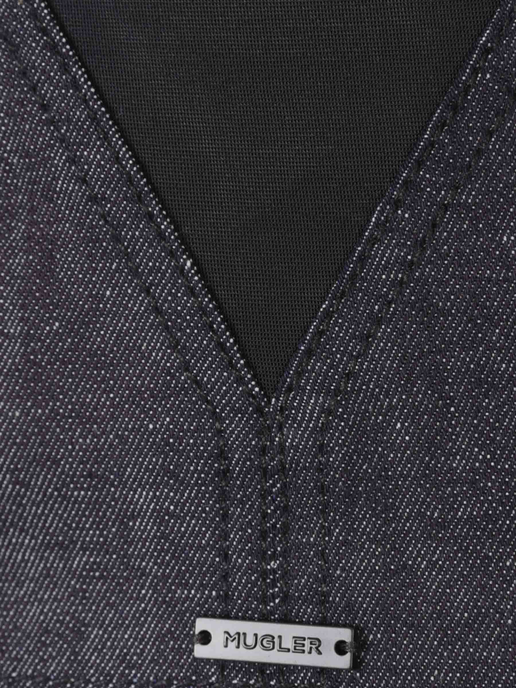 Outlet online Mugler Mujer Top Corsé Denim color Azul Denim Oscuro sku 703-002315 01 - Foto 5