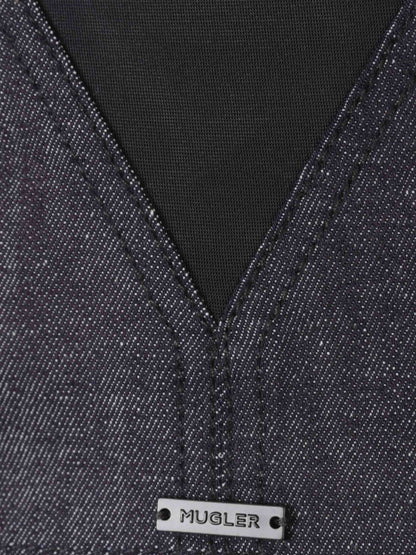 Outlet online Mugler Mujer Top Corsé Denim color Azul Denim Oscuro sku 703-002315 01 - Foto 5
