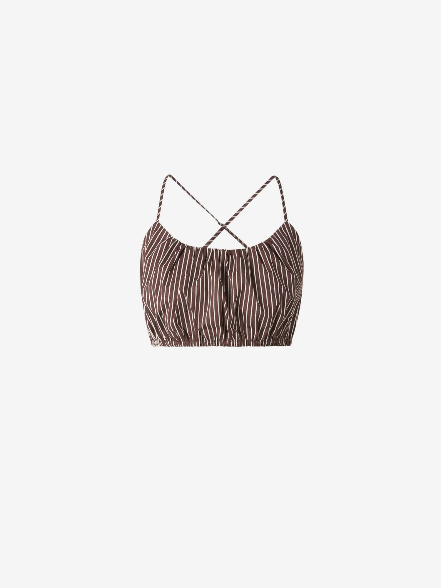 Staud Mujer Barcelona Top Listado Hamaca color Marrón Oscuro sku 703-002350 01 - Foto 1