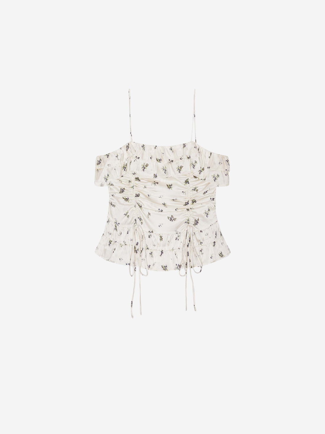 Ganni Mujer Barcelona Top Satén Estampado color Blanco sku 703-002362 01 - Foto 1